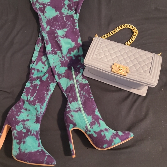 Tiedyed Fashion Nova Boots - Picture 1 of 2